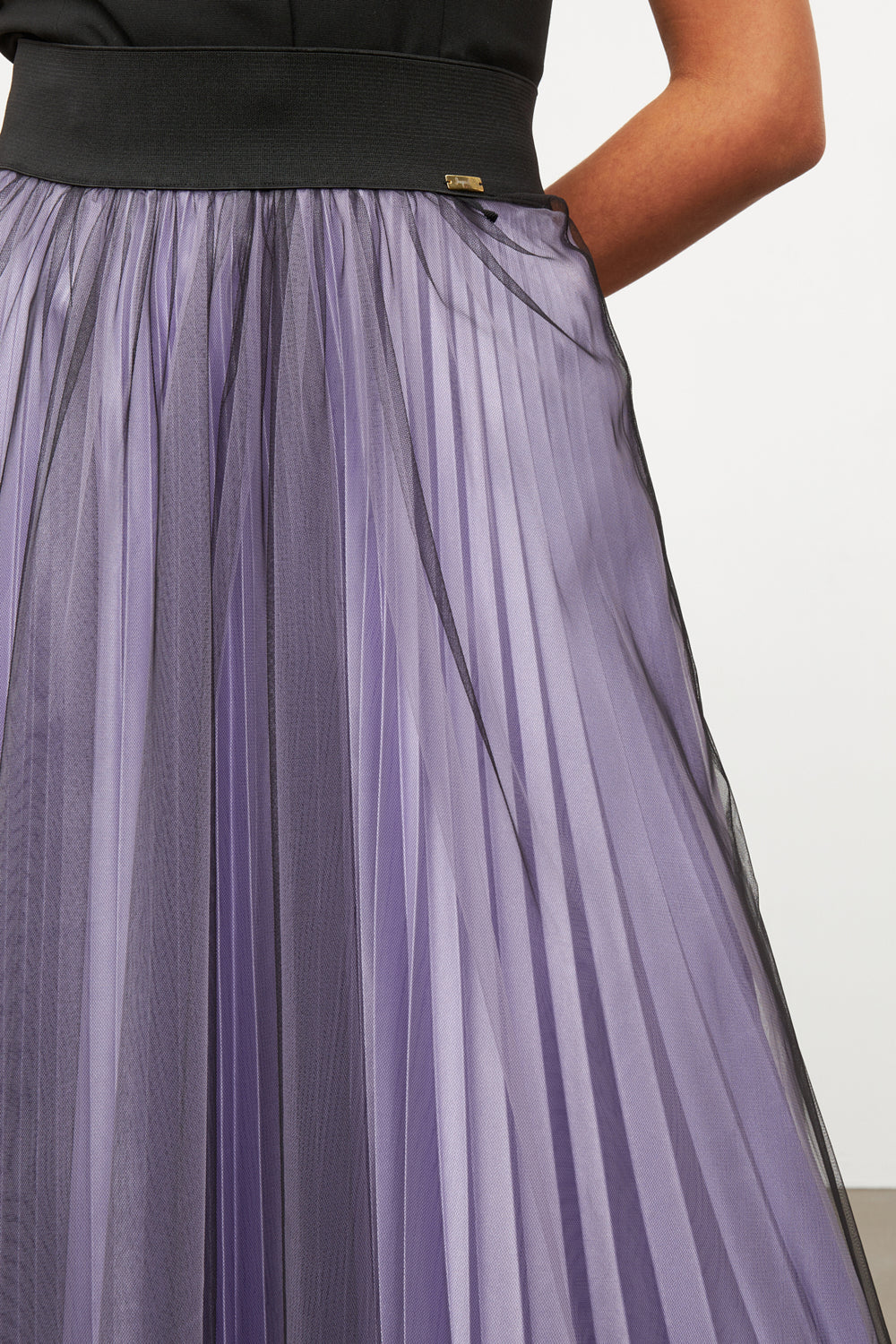 PLEATED LILAC TULLE SKIRT