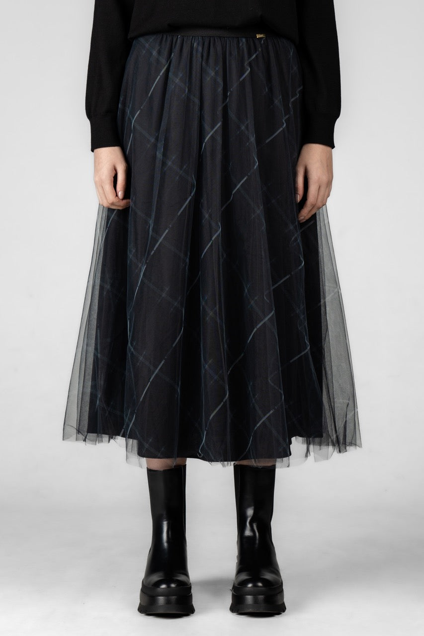 PLAID SİYAH TÜL ETEK