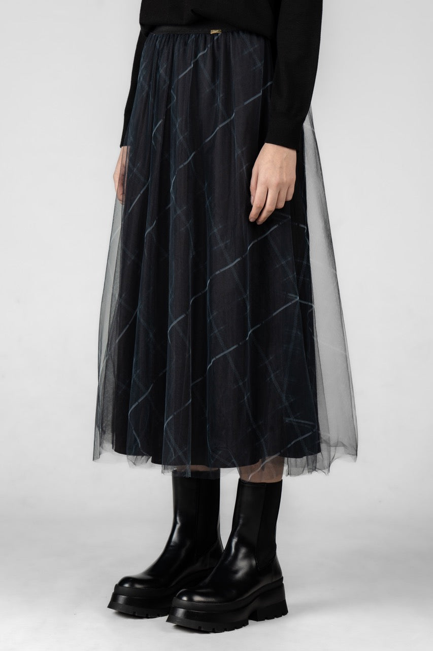 PLAID SİYAH TÜL ETEK